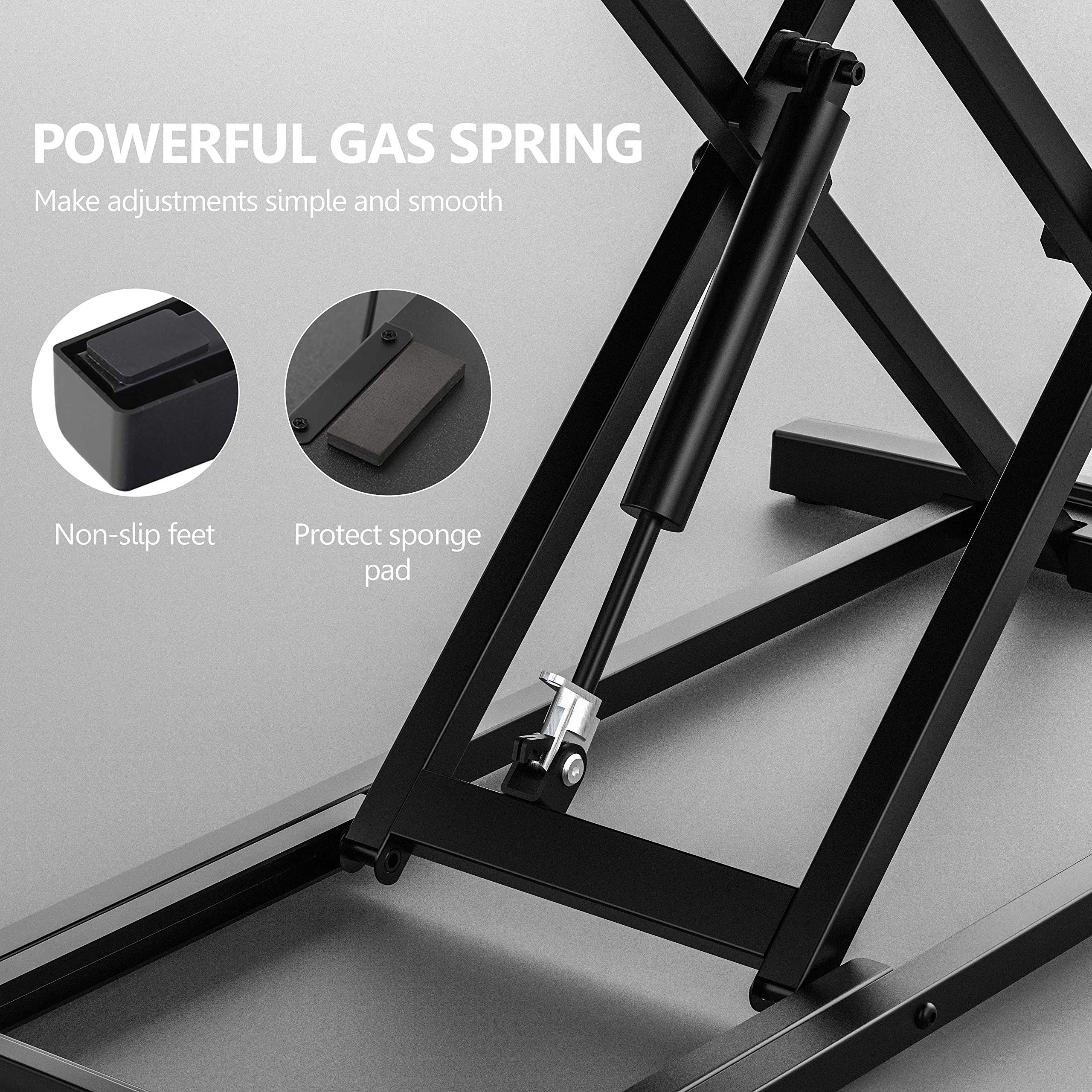 Height Adjustable Standing Desk Converter – Dual Monitor