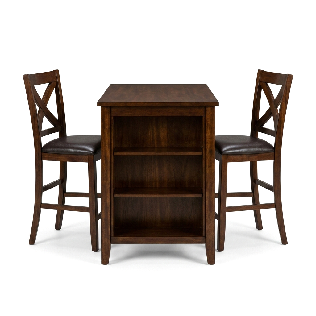 3-Piece Pub Dining Set with Storage