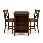 3-Piece Pub Dining Set with Storage