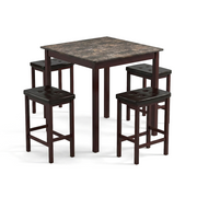 Counter Height Dining Table Set with 4 Bar Stools