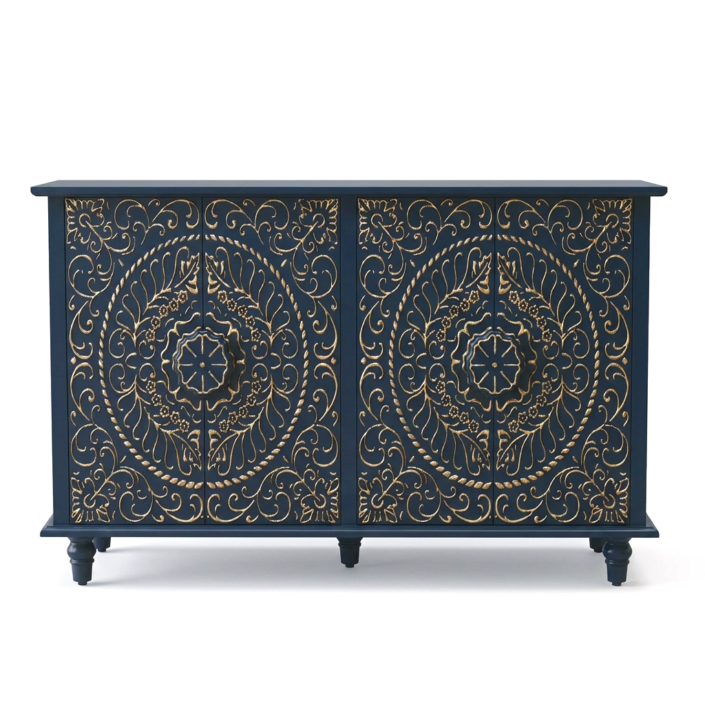 Decorative Accent Sideboard Buffet Cabinet with 4 Doors