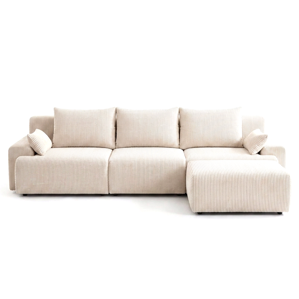 118" Modular Cloud Sectional Sofa with Ottoman