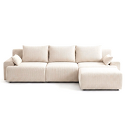 118" Modular Cloud Sectional Sofa with Ottoman