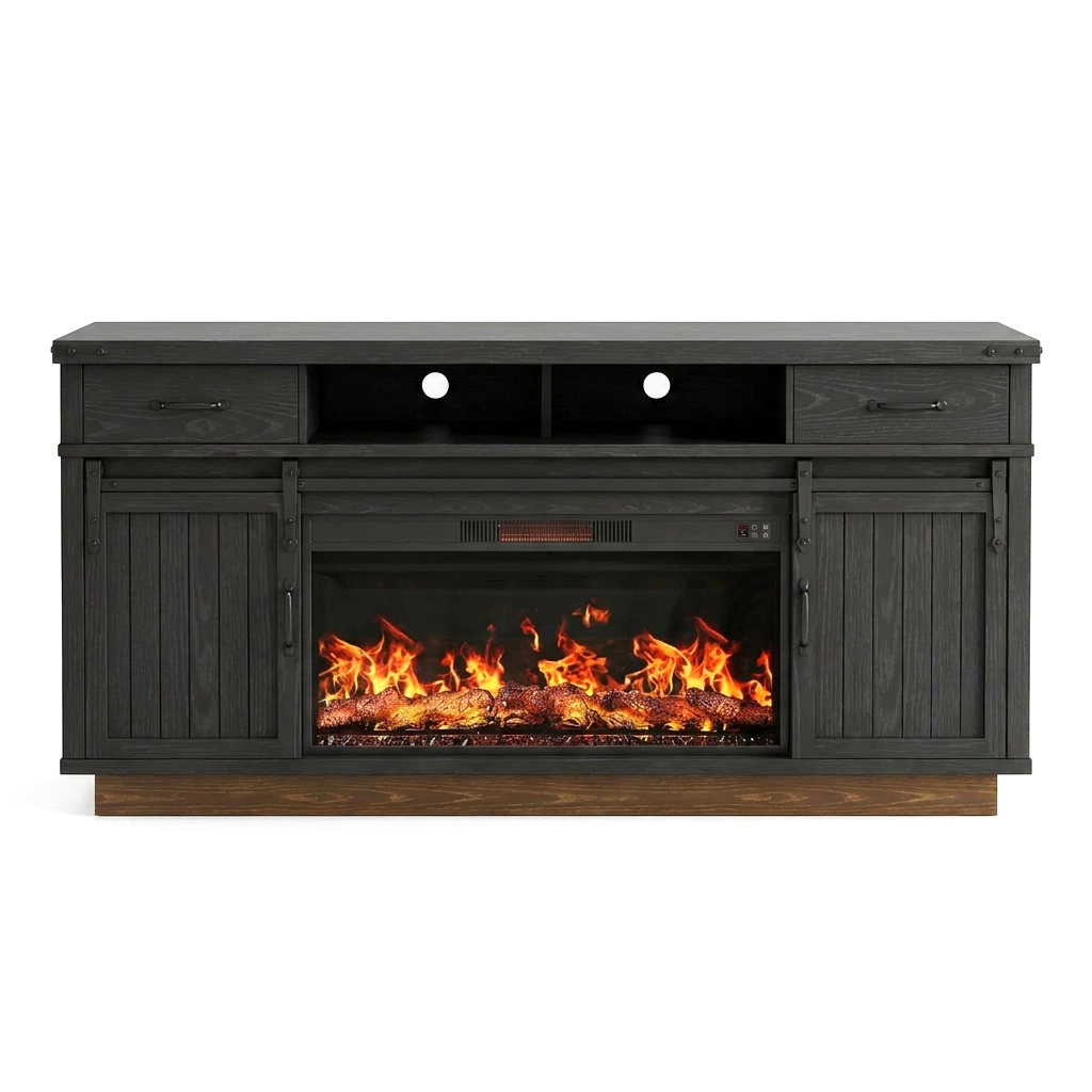 70" Fireplace TV Stand with 36" Electric Fireplace