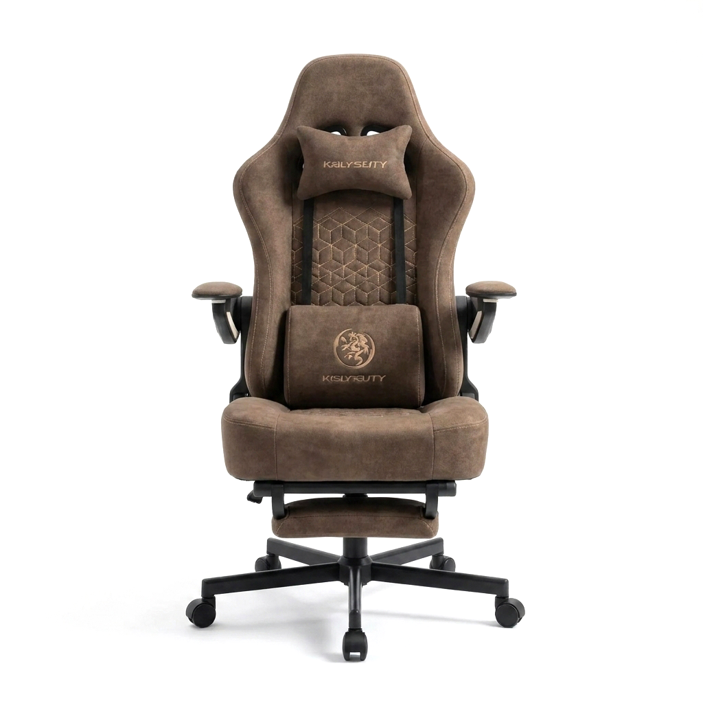 Ergonomic Gaming Chair with Footrest & Lumbar Support