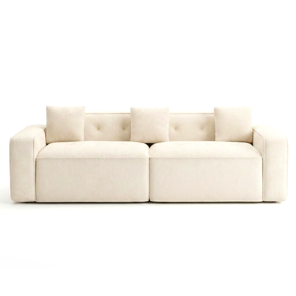 100" Cloud Boneless Loveseat – 2-Seater Foam Sofa