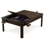 Solid Wood Board Game Coffee Table with Removable Top